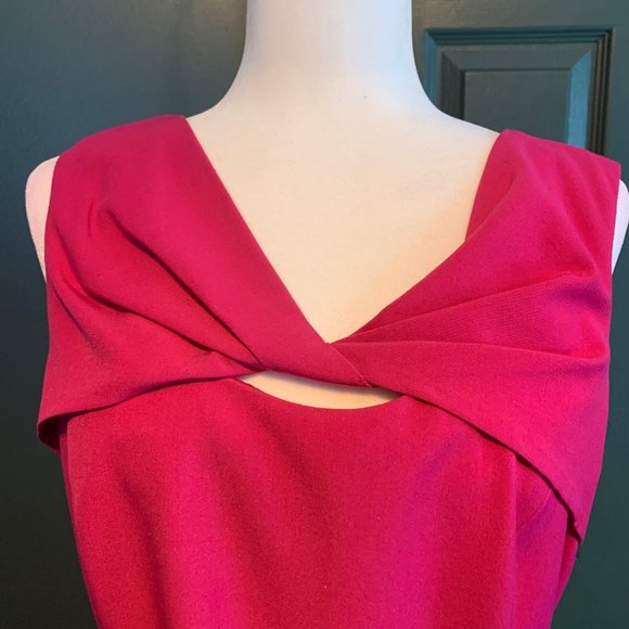 Jones New York Pink Belted Shift Dress with Peep Hole, Size 12 - Picture 2 of 5